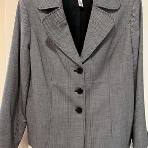 Black and White Houndstooth Jones New York Women's Blazer - Size 16W